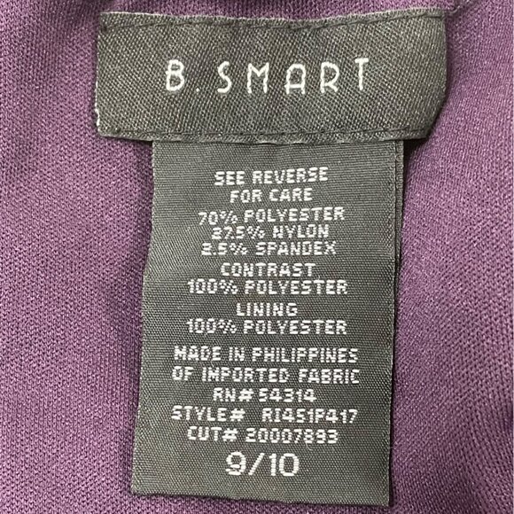 B.Smart Purple Sequin Spaghetti Strap Midi Dress With V-Neck & Side Slit Sz 9/10 - Picture 7 of 8